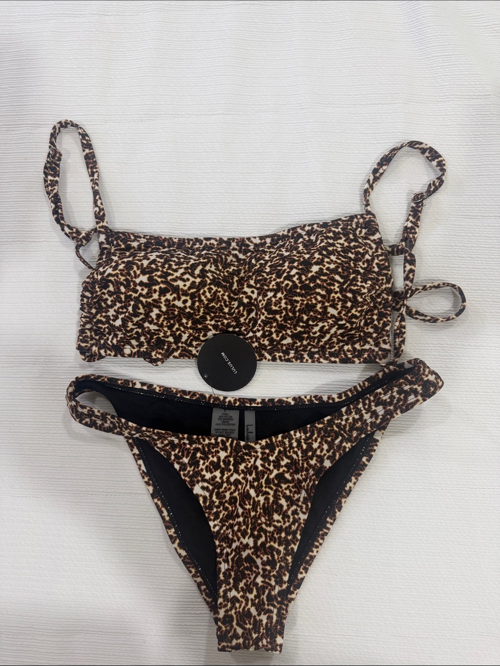Lulu's Brown Leopard Print Bikini Set Small